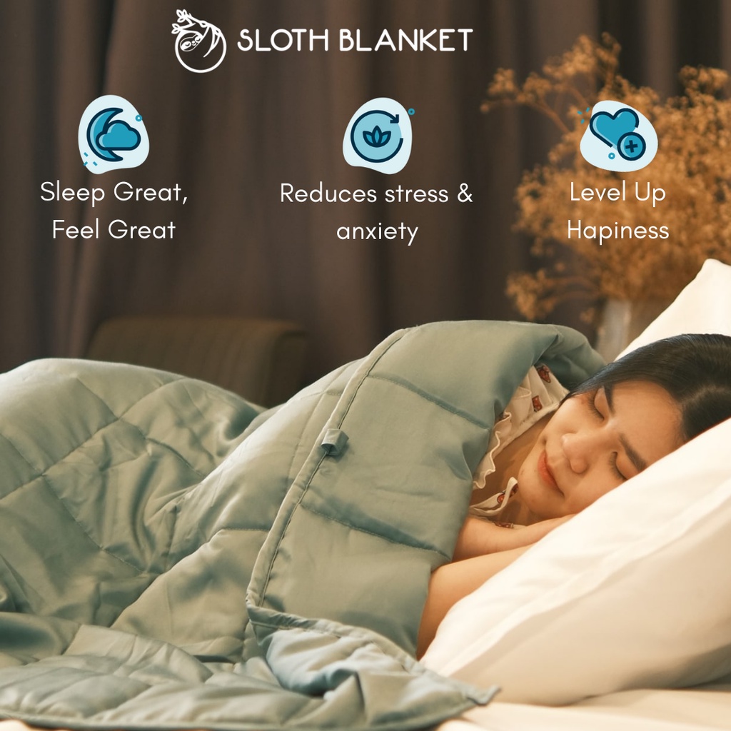 [READY STOCK] Sloth Bamboo Fibre Adult/Kids Weighted Blanket Reduced Stress