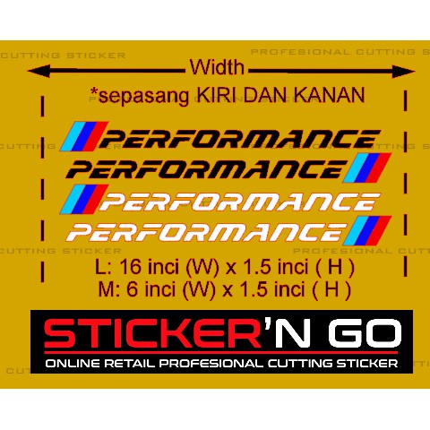 STICKER CUTTING CUSTOM M3 M5 X6 X1  BMW PERFORMANCE