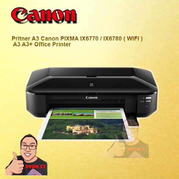 Pritner A3 Canon Pixma Ix6770 Ix6780 Wifi Office Printer High Performance Ultra Compact 1823