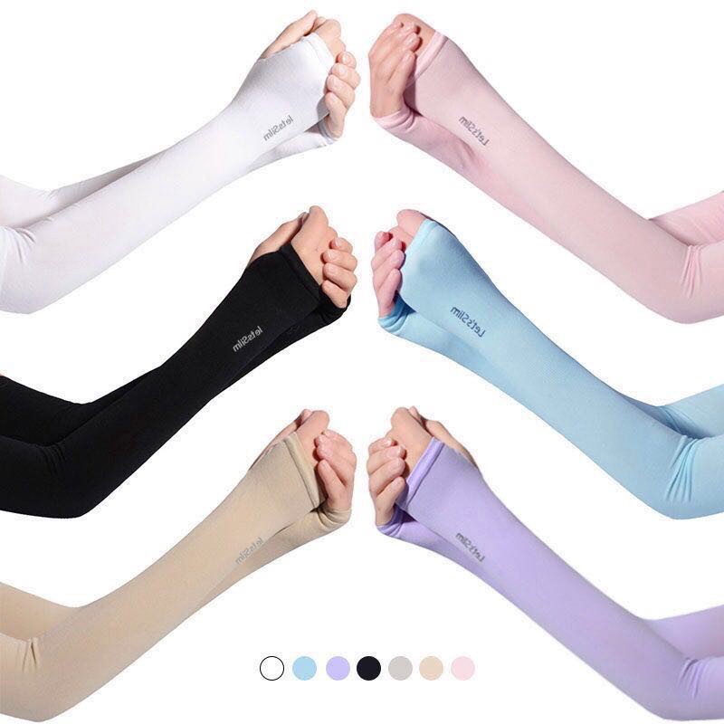 Handsock Sarung Tangan Lets Slim Cooling Seamless Hand Sock Ice Silk UV ...