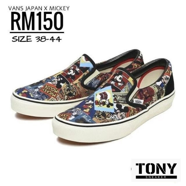 vans slip on mickey