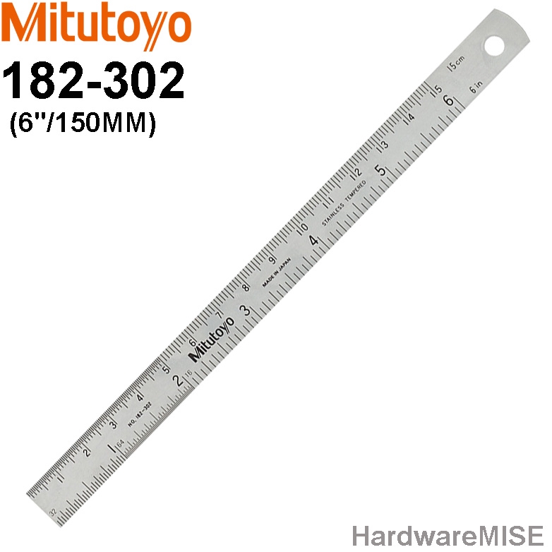 Mitutoyo 182 302 Steel Rule Semi Flexible Rules 6 150mm Reference