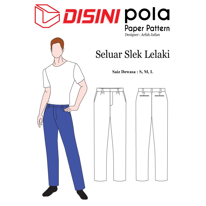Pola Pakaian Seluar Slek Lelaki Designer Arfah Jailan Shopee Malaysia