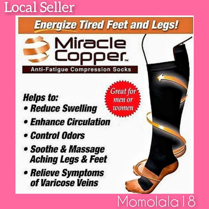 Relief Pain Copper Compression Sock Improve Circulation Reduce Swelling