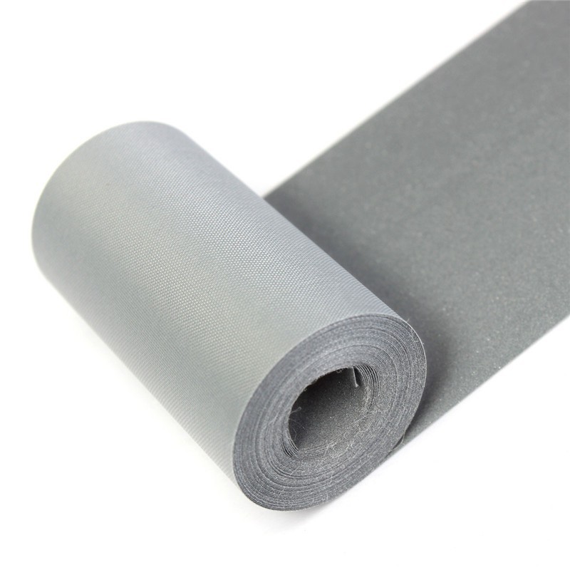 Silver Reflective Tape Safty Strip Sew 5cm 2'' Trim Gray Synth Fabric 