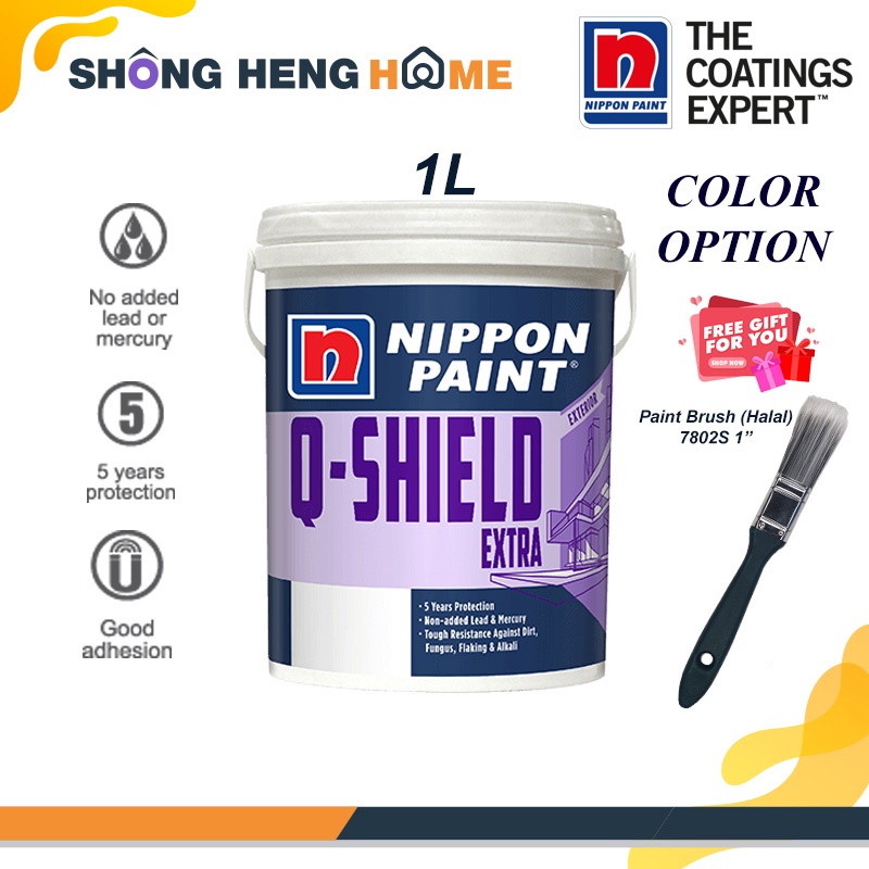 1L Nippon QShield Extra Exterior Paint [Snow White NP OW 1002 P