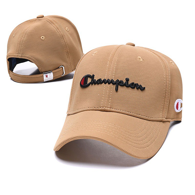 beige champion hat