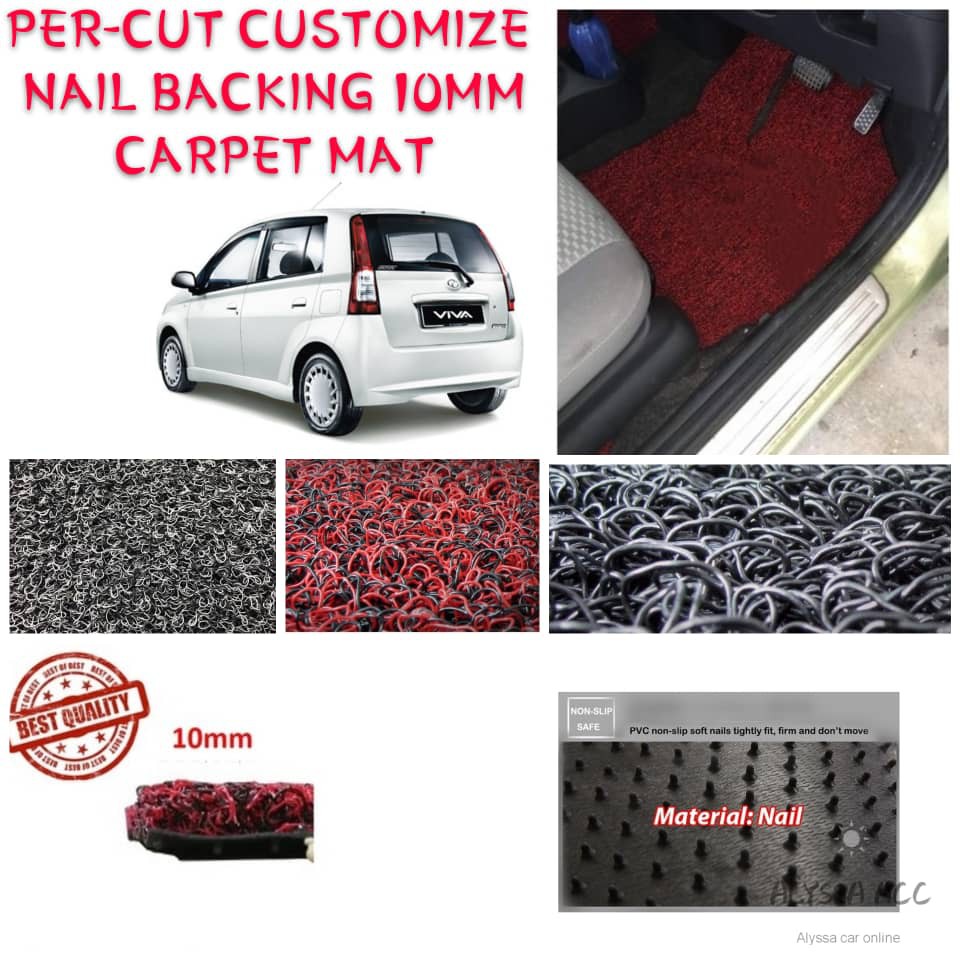 PERODUA VIVA PER-CUT CUSTOMIZE NAIL BACKING 10MM CARPET 