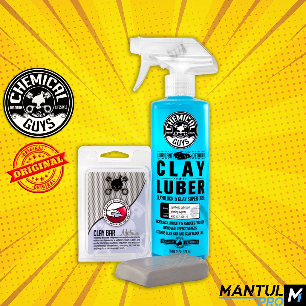 Chemical Guys Clay Bar & Lubber Synthetic Lubricant Kit Shopee Malaysia