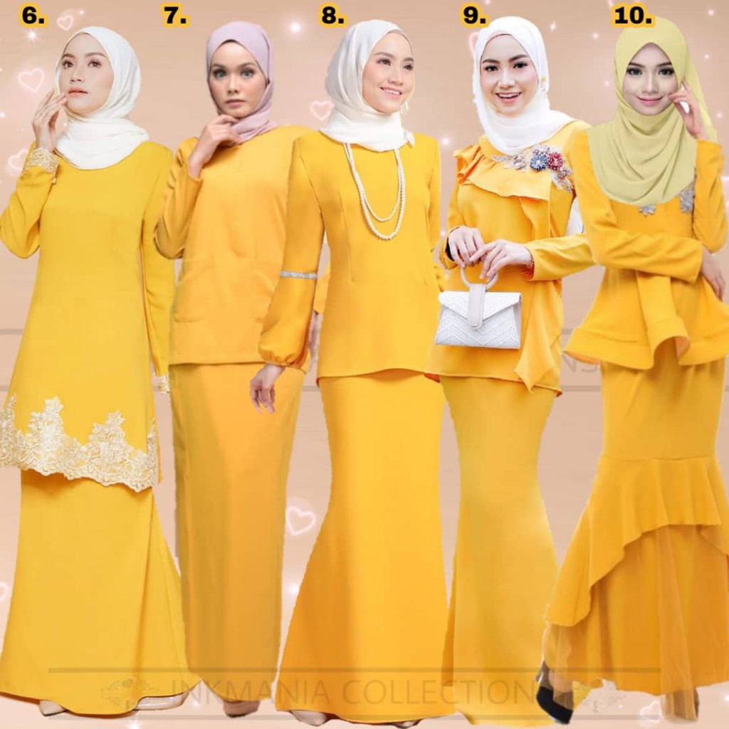 Baju Sedondon Kuning Mustard Shopee Malaysia