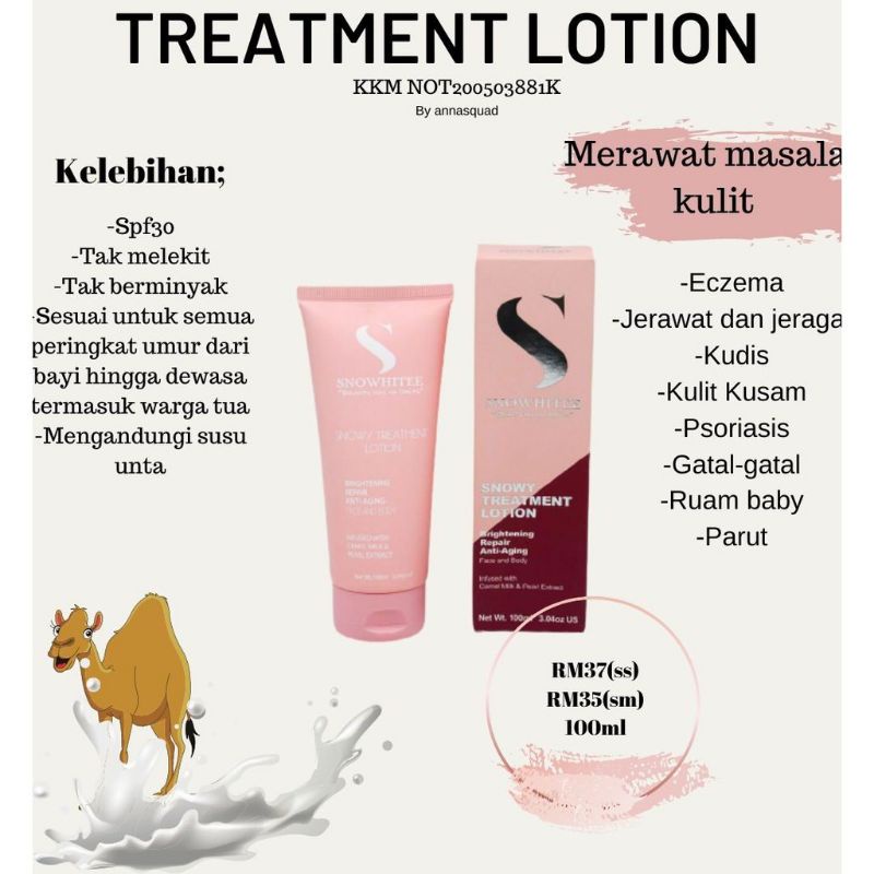 Buy Snowy Instant Treatment Lotion Ori Snow White Secret Seetracker Malaysia