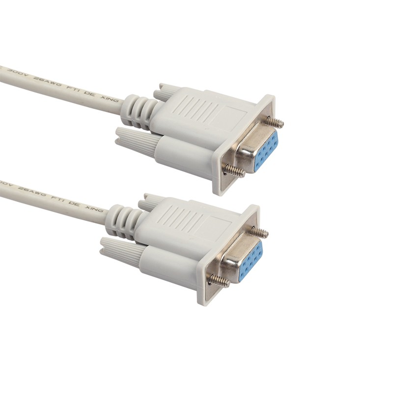 10pcs Serial RS232 Null Modem Cable Female to Female DB9 5ft Cross connection