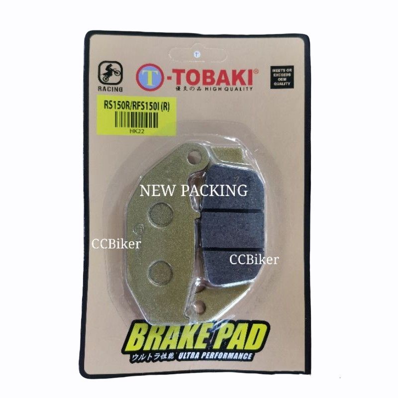 Tobaki Rear Front Brake Disc Pad RS150/ Kulit Brek Pad Depan belakang ...