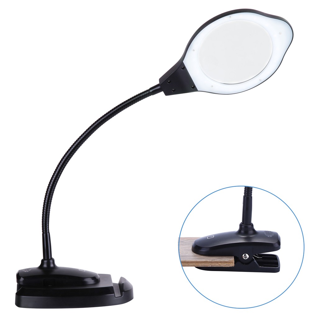 Led Magnifying Lamp Daylight Bright Magnifier Desk Lamp Lighted