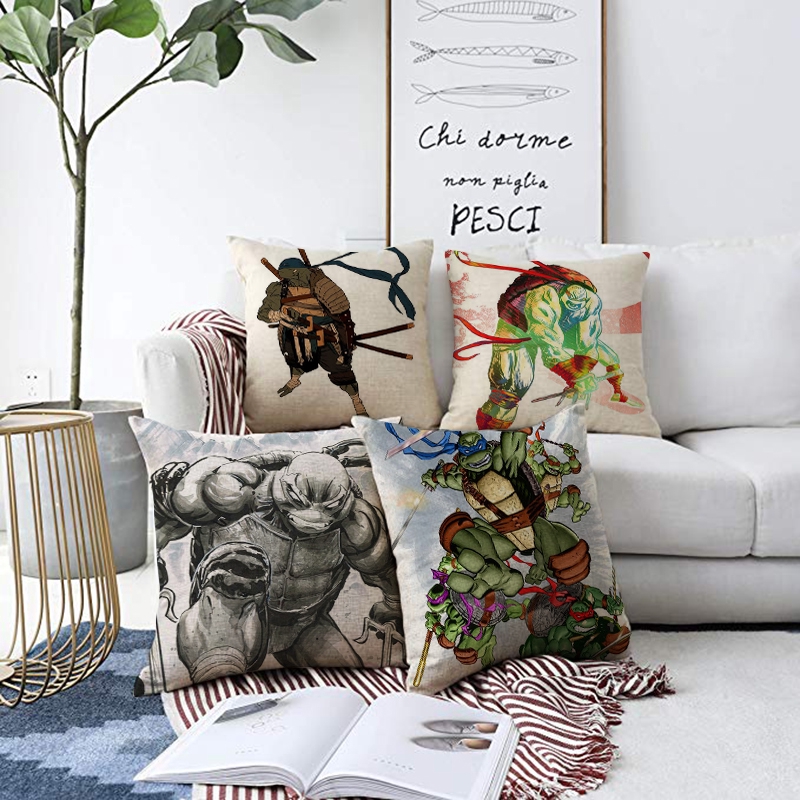 Pillow Cover Sofa Pillow Cushion Cover 45x45cm Teenage Mutant