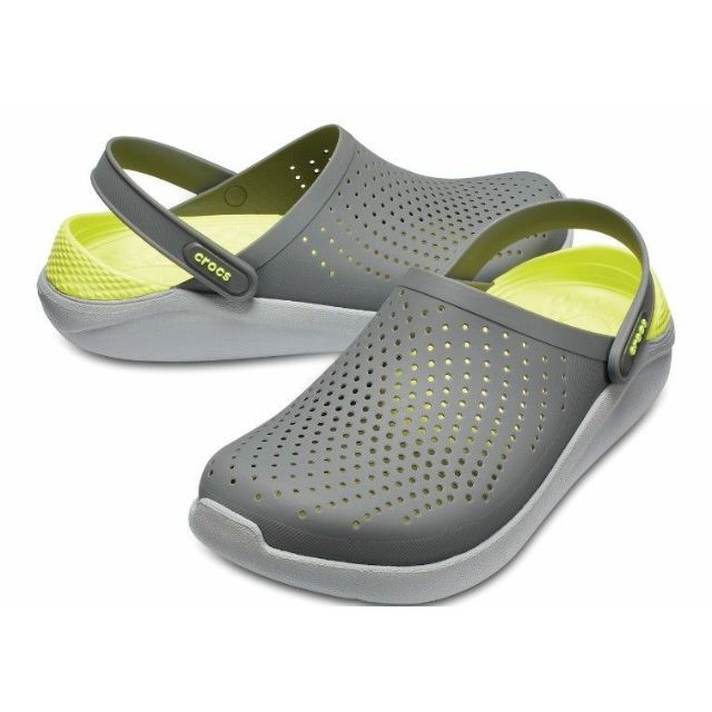 crocs literide grey clog sandals