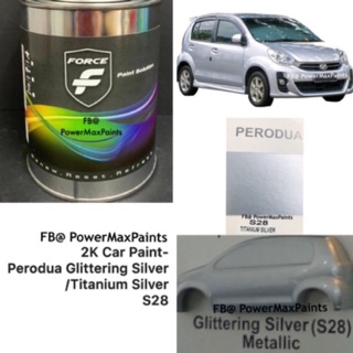 S28 Glittering Silver Perodua Touch Up Myvi Axia Bezza 