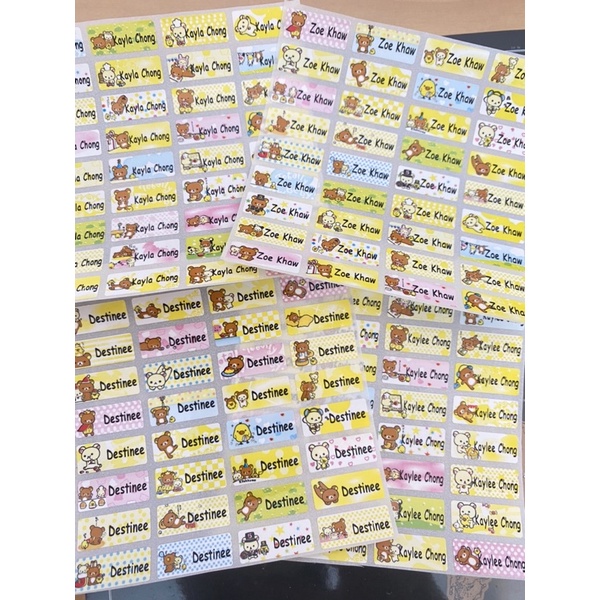 Rilakkuma Name StickersSMALL [36 pcs] Shopee Malaysia