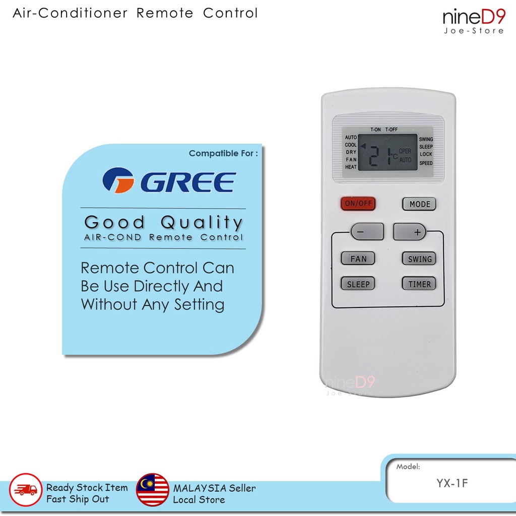 Gree Replacement For Gree Air Cond Aircond Air Conditioner Remote