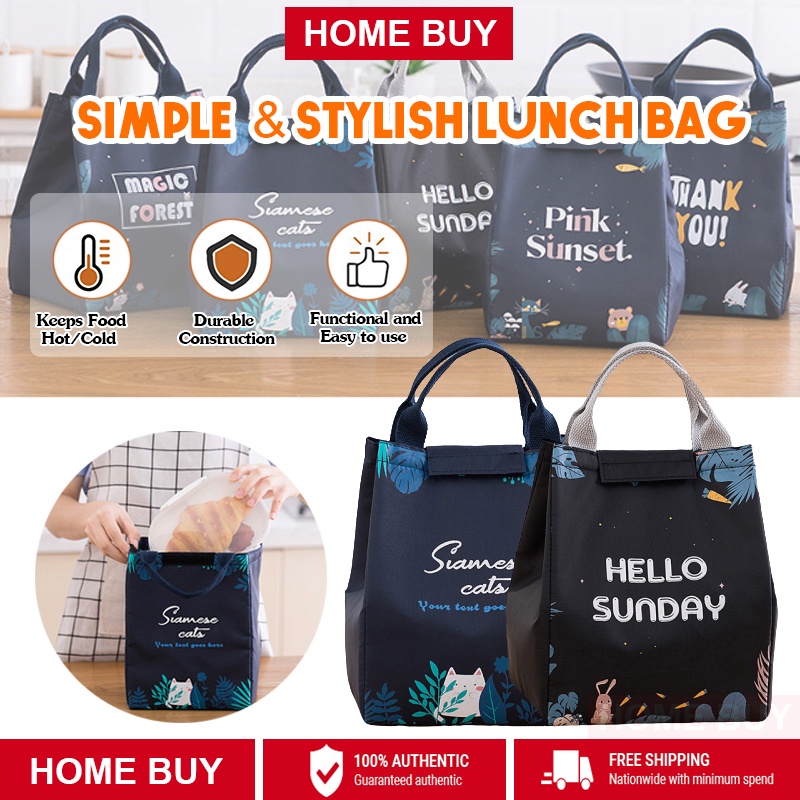 Cartoon Insulated Thermal Cooler Microwave Safe Lunch Box Lunch Bag