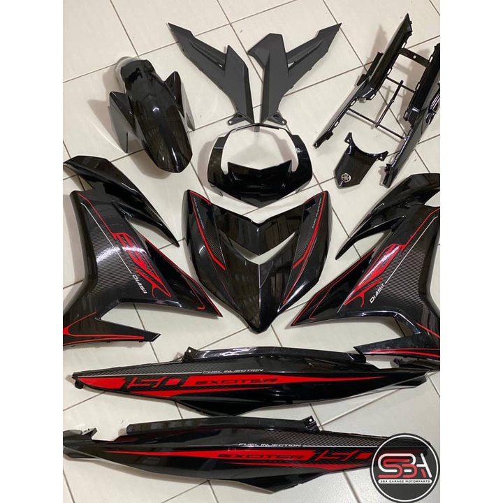 COVER SET Y15ZR V1 V2 MATELIC BLACK RC MERAH COVERSET PREMIUM EDITION