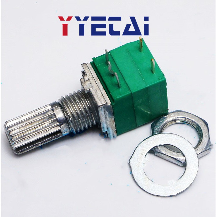 YYT 10PCS 5pin RV097NS 50K single potentiometer B50K with switch power discharge potentiometer