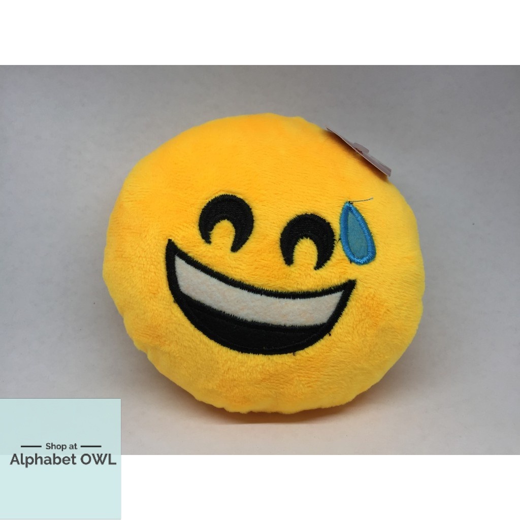 Emoticon Yellow Round Cushion Emoji Pillow Stuffed Plush Toy Shopee