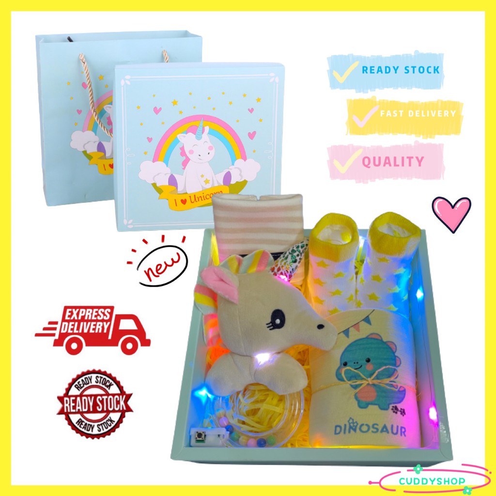 3 6m Newborn Baby Boy Baby Girl Gift Set With Led Lighting Hadiah Untuk Baby Newborn Girl For Baby Dengan Lampu Led
