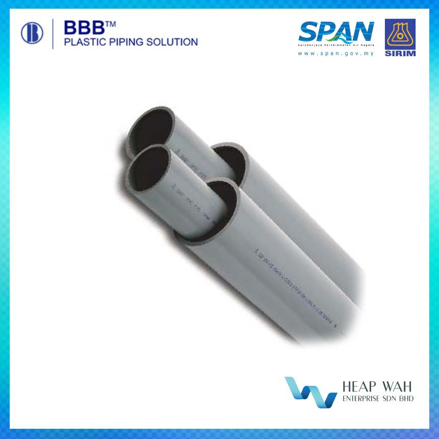 Pvc Pipe Mm Mm Bbb Class D E Meter Sirim Approved Shopee Malaysia