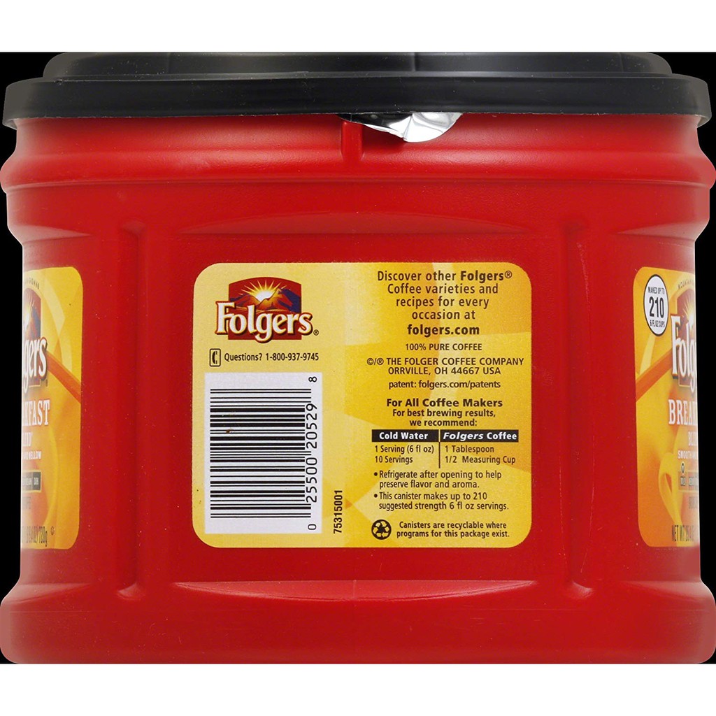 Folgers Coffee Nutrition Facts | Blog Dandk