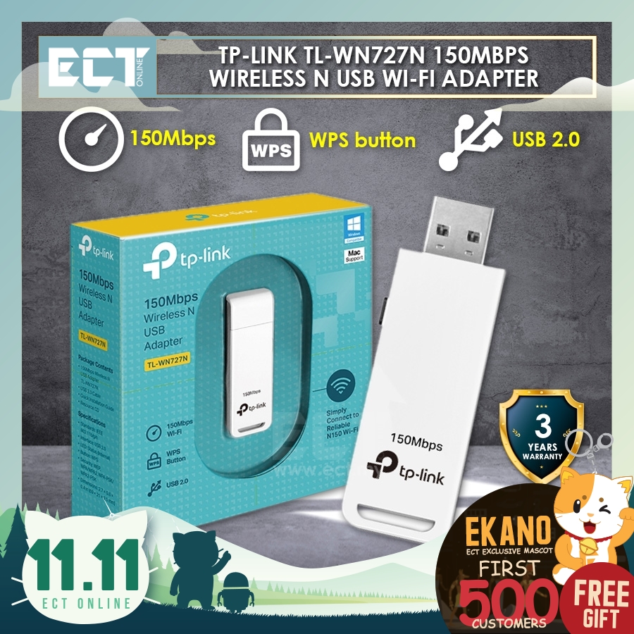 TP-Link TL-WN727N 150Mbps Wireless N USB WiFi Adapter ...