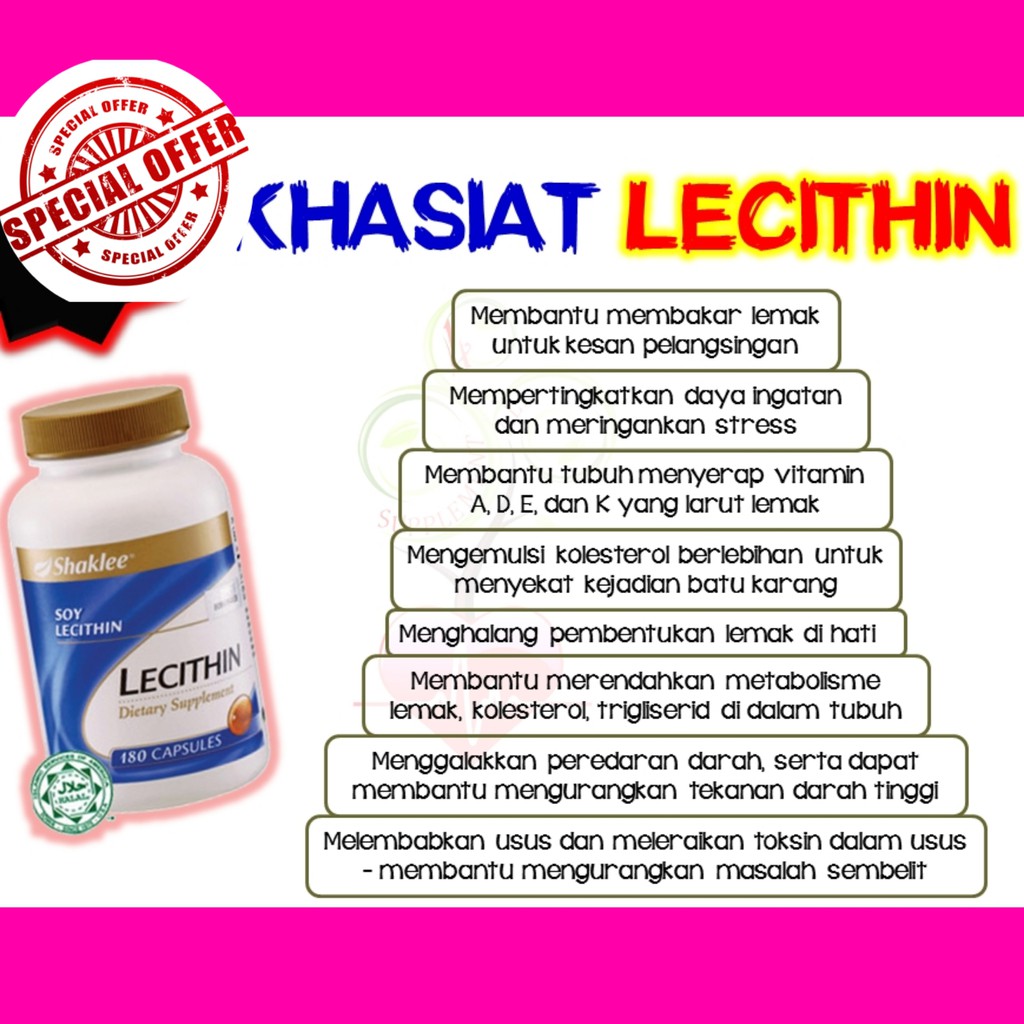 Shaklee Lecithin 180 Capsules Halal