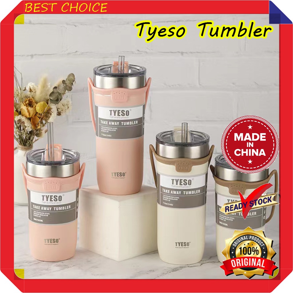 New Tyeso Tumbler Cup with Straw Coffee Cup 304 Stainless Steel Vacuum ...