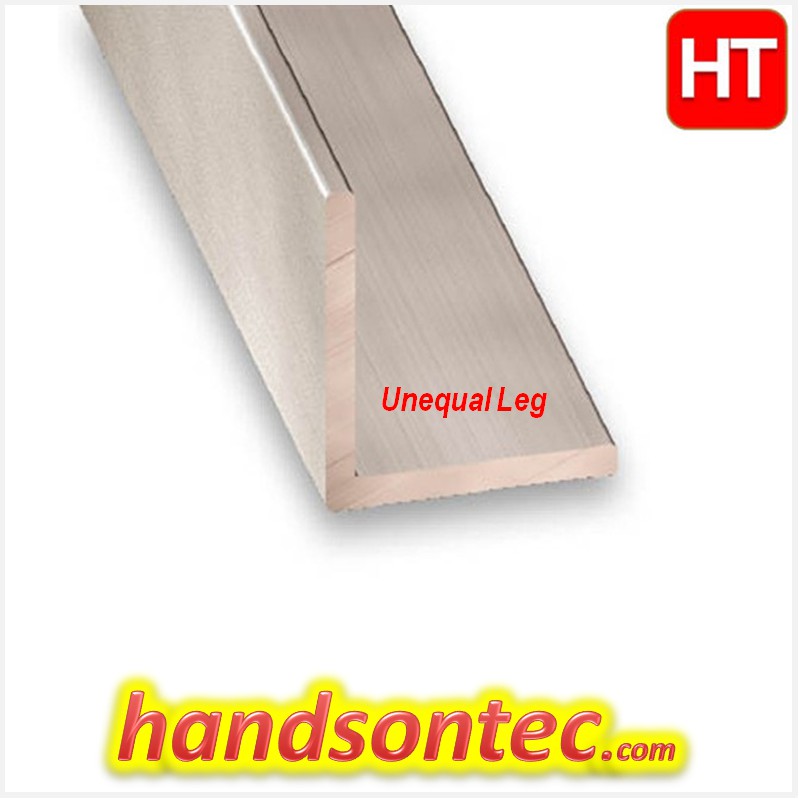 1″x2″ Unequal Leg RA6061 Aluminum Right Angle Bar, L=300mm T=4.5mm