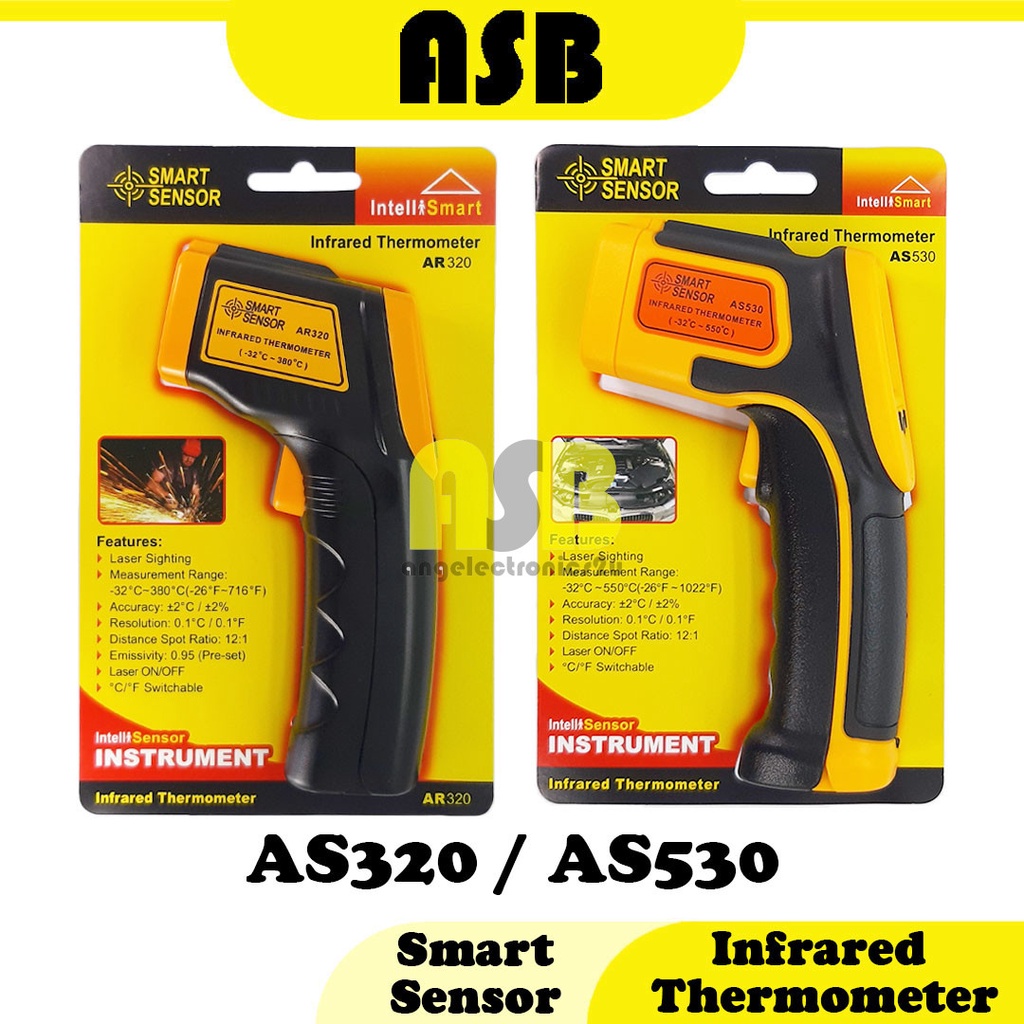 (1pc) Smart Sensor Infrared Thermometer ( AR320 / AS530 ) Shopee Malaysia