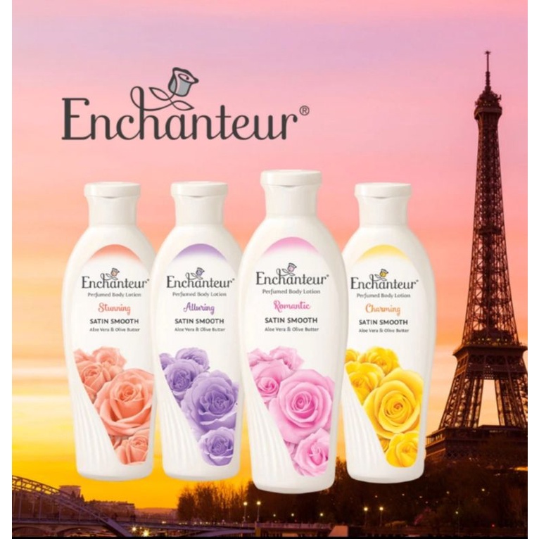 Enchanteur Perfumed Body Lotion Satin Smooth 250ml Losyen Haruman Badan