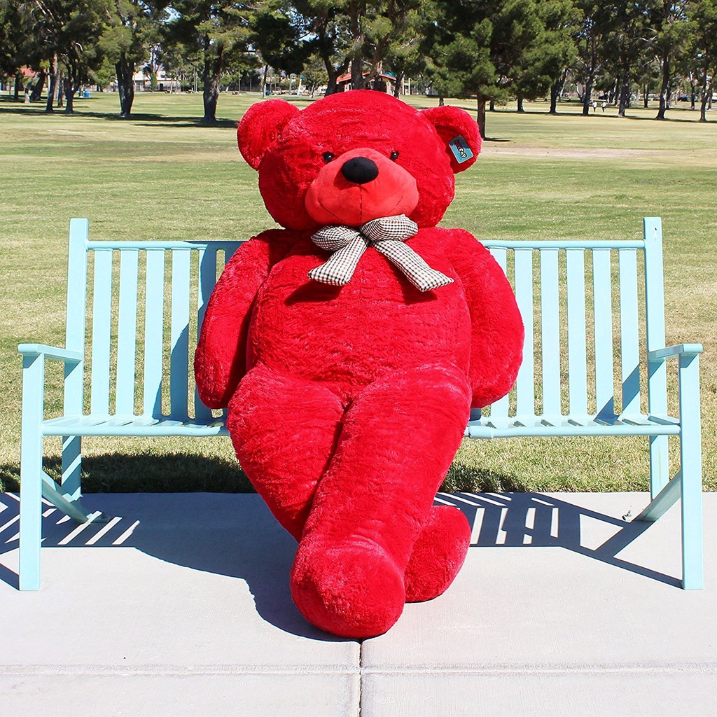 giant red teddy bear