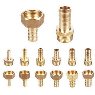 10pcs Brass Slotted Tower 4mm 5mm 6mm 8mm 10mm 12mm 14mm Reducer Integral Reducer Reducer Adapter Color : 12mm 14mm Barb 