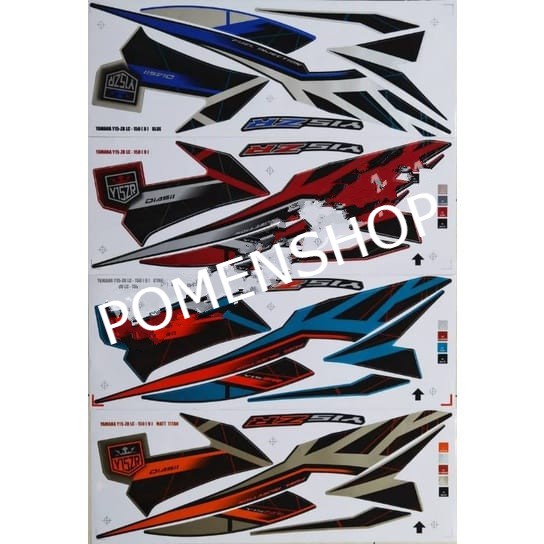 Y15 Y15ZR LC150 YAMAHA 2021 NEW MODEL 9 BODY COVER STRIPE STICKER BADAN STRIKE STRIPE STIKER