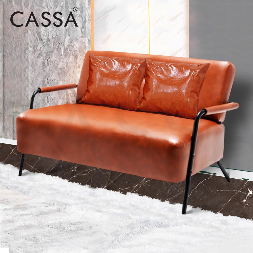 [FREE DELIVERY] Cassa Austin Audi Nordic Modern Minimalist Versatility Faux Leather Sofa Set 1/2/3 Seater (Sofa Kulit)