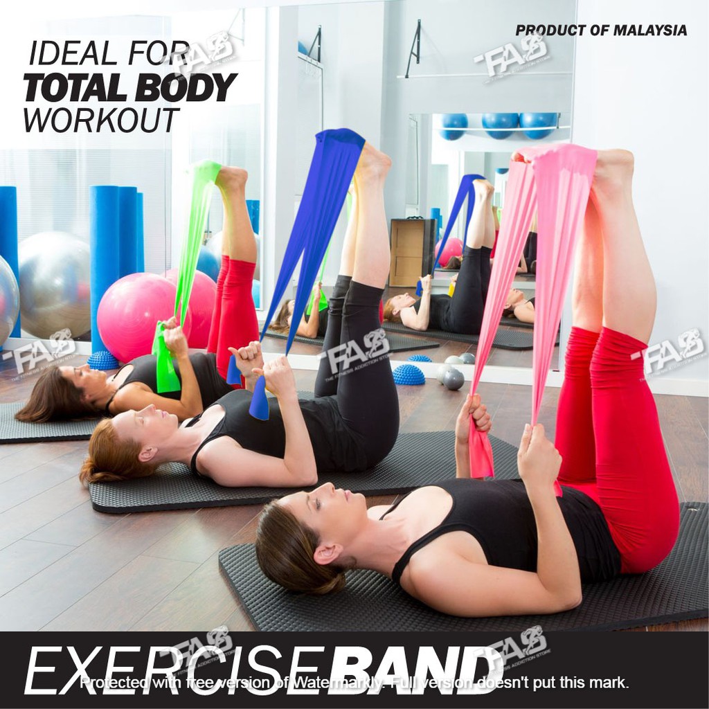 TFAS Elastic Yoga Rubber Stretch Resistance Exercise Fitness Band Slimming Exercise Band