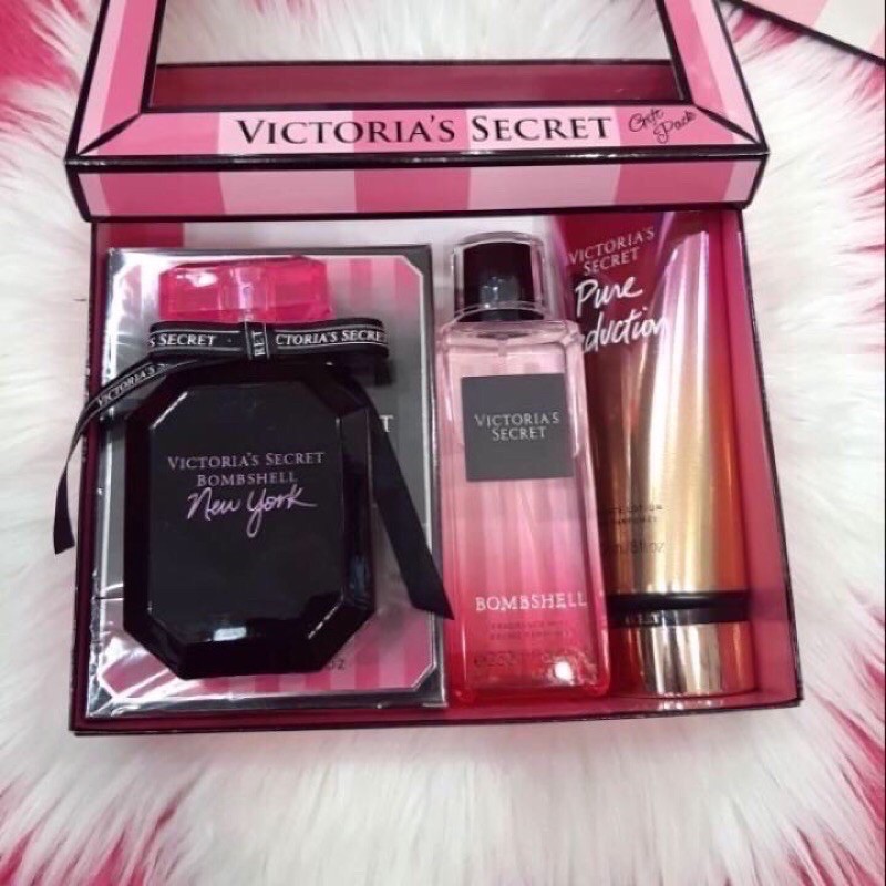 Bombshell New York Perfume & Body Mist & Lotion 3in1Set Hantaran Minyak ...