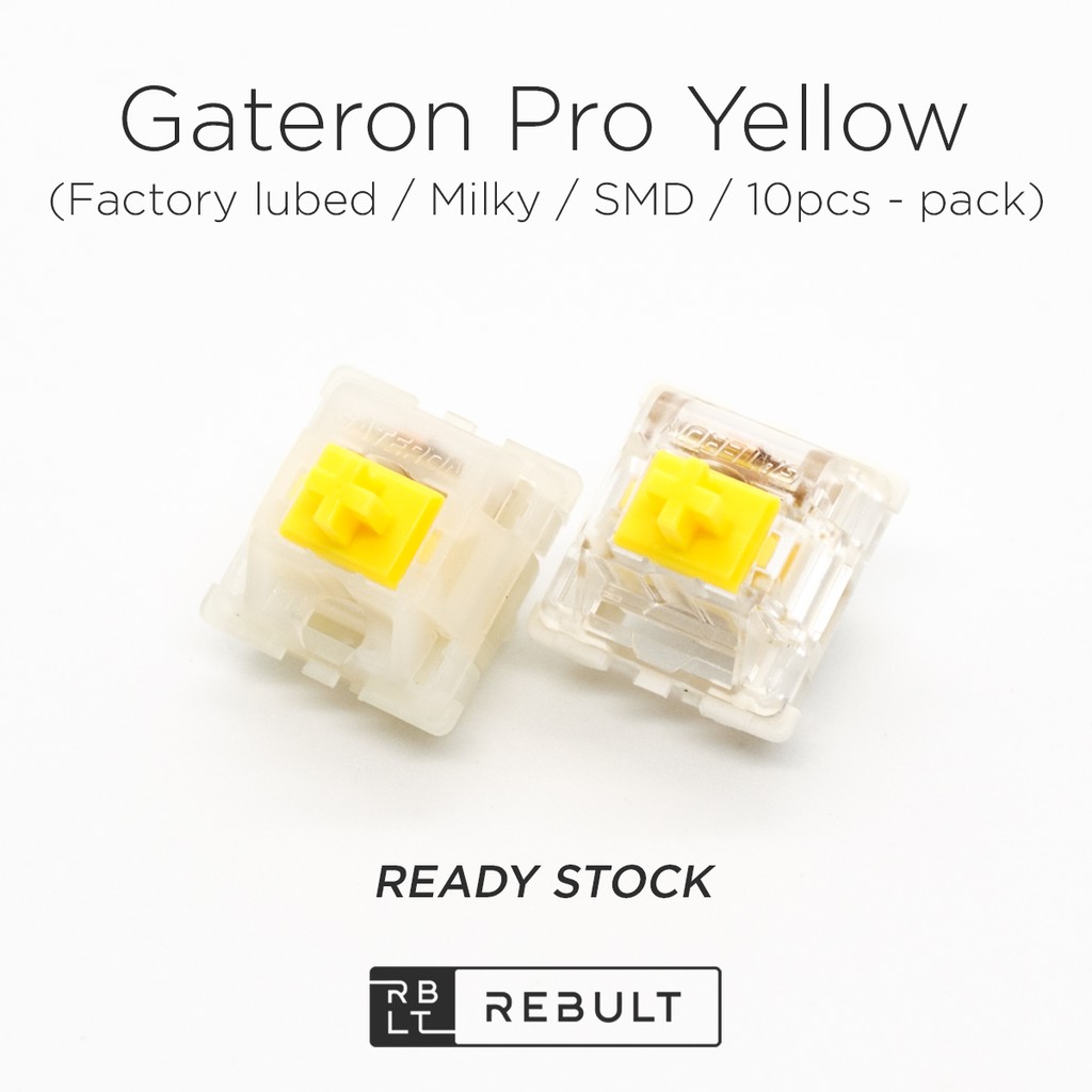 (FACTORY LUBED) Gateron Pro Yellow [2.0] Mechanical Switch For ...