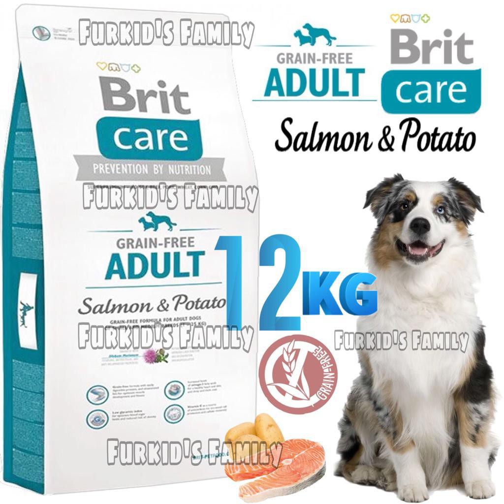 Brit Care Grainfree Adult Salmon & Potato 12KGDog Food Shopee Malaysia
