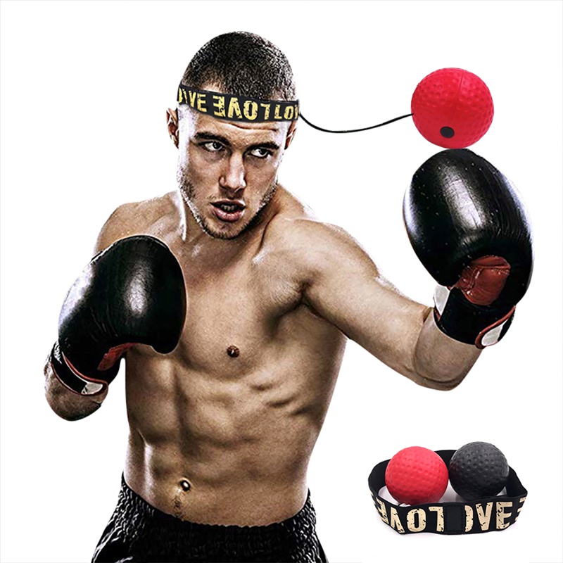 Rubber Boxing Magic Ball Training Reflex Speedball Training Device With Headband 