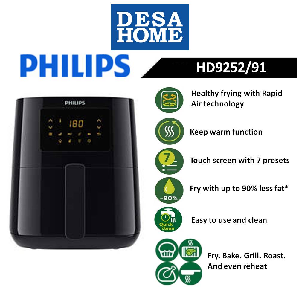 PHILIPS HD9252/91 ESSENTIAL DIGITAL AIR FRYER 4.1L HD9252 Shopee Malaysia