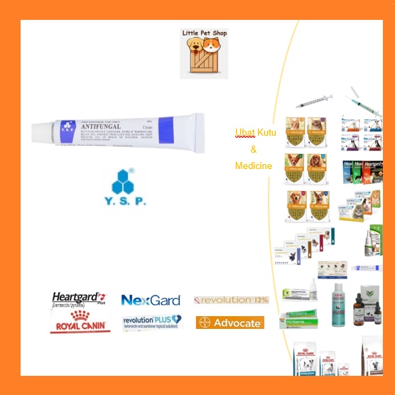 Ringworm Antifungal cream for cat and dog Krim Kurap Kucing YSP 10g