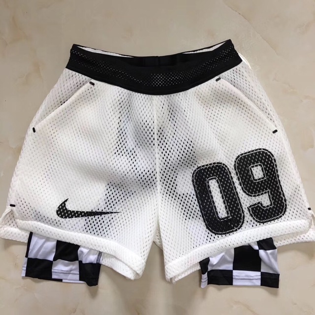 off white soccer shorts
