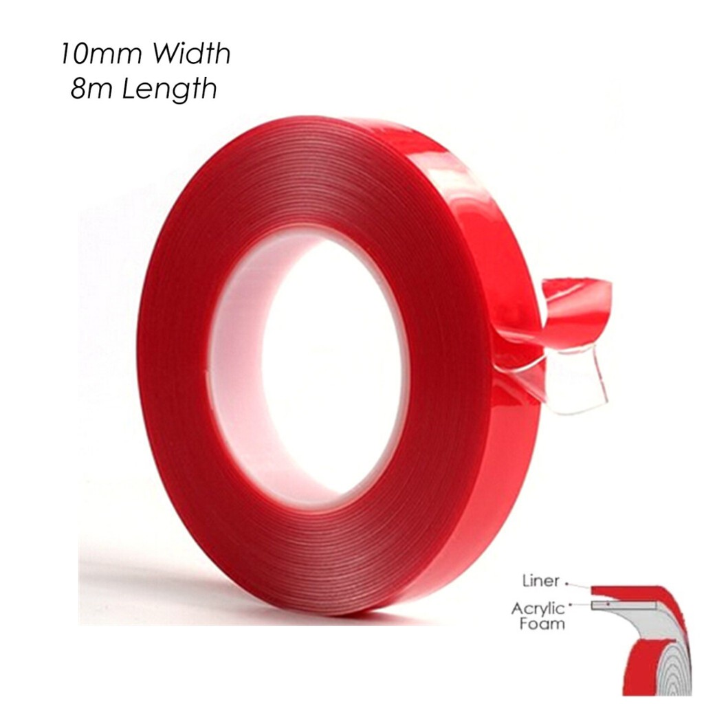 strong clear double sided tape