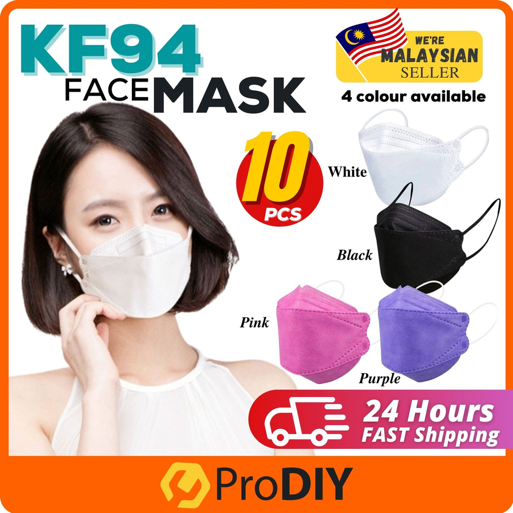 Ready Stock 10 pcs Bundle Pack KF94 3D Fish Mouth Face Mask Disposable Earloop 4ply Korea Design (Non-Medical Mask) 口罩